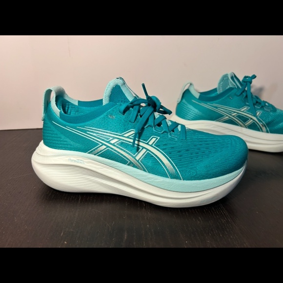 ASICS Gel-Nimbus 27 Running Shoes Sneakers Wave Teal/Illuminate Mint Womans 8.5 - Picture 1 of 16